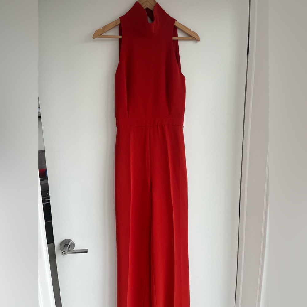 Reiss red jumpsuit size 2